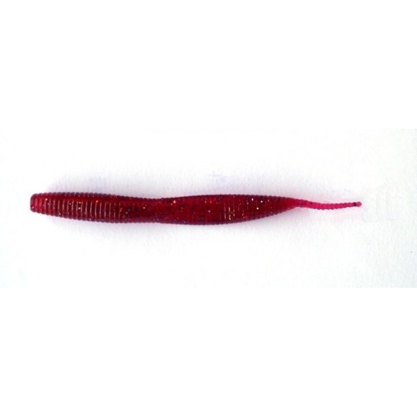 Приманка силиконовая на хищную рыбу, Taipan Rain Worm, 3,8 дюйма, 8шт/уп, цвет №05 Redpearl